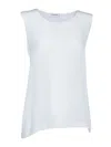 Kangra Cashmere Silk Tank Top In White