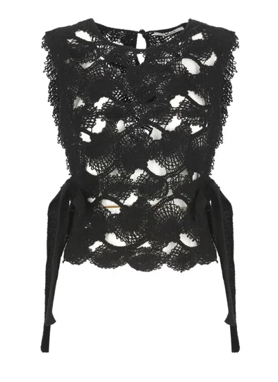 Kangra Cashmere Kangra Black Cotton Sweater