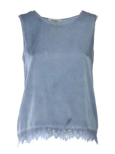 Kangra Cashmere Top In Blue