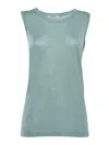 Kangra Cashmere Kangra Woman Sweater Sage Green Size 10 Cotton In Blue