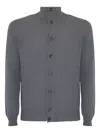 Kangra Cashmere Turtleneck Button Cardigan In Gray