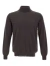 Kangra Cashmere Turtleneck Ribbed-cuff Sweater In Gray