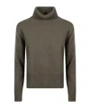 Kangra Cashmere Turtleneck Ribbed-hem Sweater In Gray
