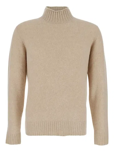 KANGRA CASHMERE TURTLENECK RIBBED SWEATER
