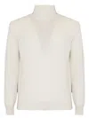 Kangra Cashmere Turtleneck Ribbed-trim Sweater In White