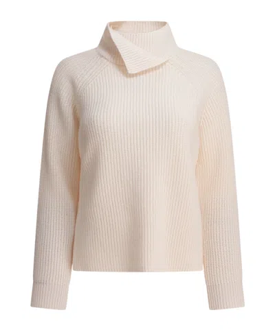 KANGRA CASHMERE RIBBED HIGH-NECK CASHMERE SWEATER