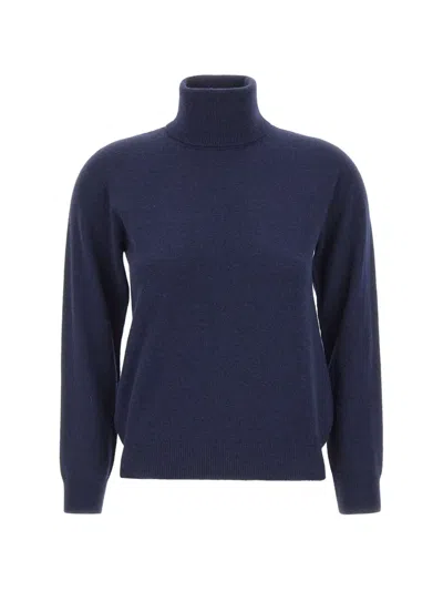 Kangra Cashmere Turtleneck Sweater In Blue