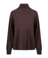 Kangra Cashmere Turtleneck Sweater In Brown