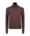 Kangra Cashmere Turtleneck Sweater In Brown