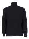 Kangra Cashmere Turtleneck Sweater In Fine-knit Wool In Black