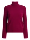 Kangra Cashmere Kangra Ribbed Turtleneck Knitwear In Rich Purple In Purple
