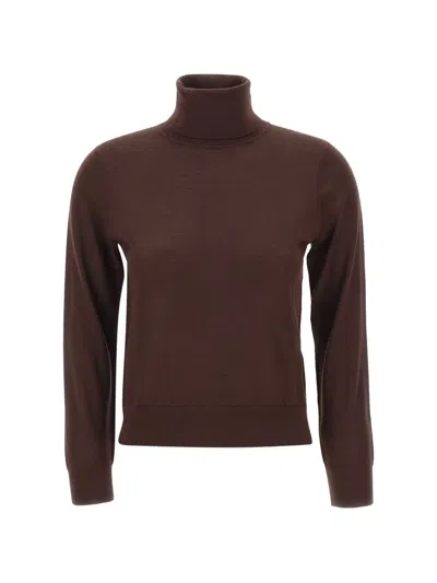 Kangra Cashmere Turtleneck Sweater In Brown