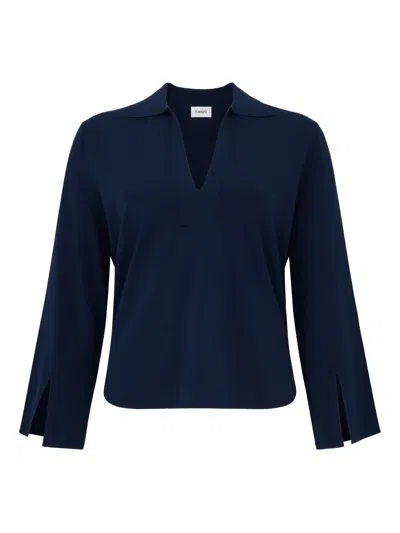 KANGRA CASHMERE V-NECK BLOUSE