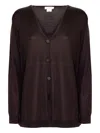 Kangra Cashmere V-neck Cardigan In Animal Print