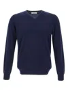 Kangra Cashmere V-neck Ribbed Sweater In Blue