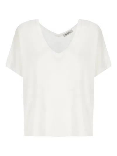 Kangra Cashmere Kangra White Linen Knit Top