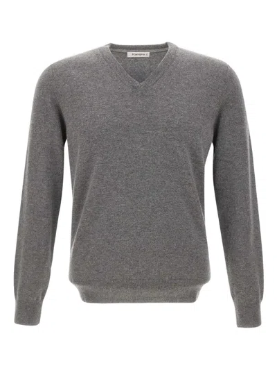 Kangra Cashmere Long-sleeved Sweater In Gray