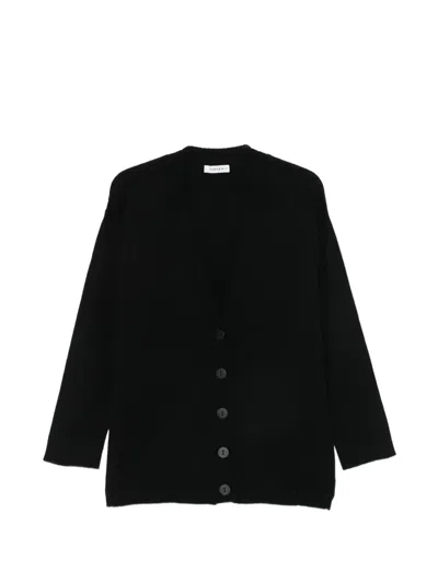 Kangra Cashmere V-neck Button-up Cardigan In Black