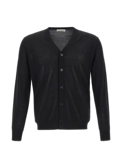 Kangra Cashmere V-neck Button-up Cardigan In Black