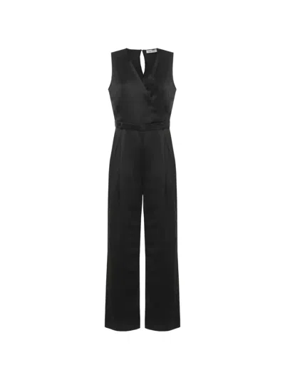 Kangra Cashmere V-neck Jumpsuit In Black