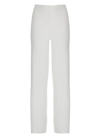 Kangra Cashmere White Viscose Straight-leg Pants