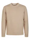 Kangra Cashmere Basic Round Neck Sweater In Multi