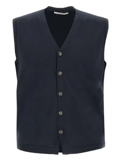 Kangra Cashmere Wool Vest In Blue