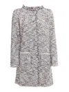 Kangra Cashmere Woven Stitch Coat With Pockets In White