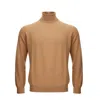 Kangra Cashmere Kangra Classic Woolen Brown Sweater In Brown