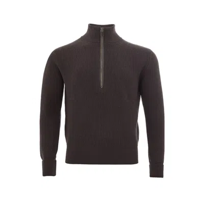 Kangra Classic Woolen Brown Sweater For Men In Black
