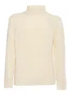 Kangra Cashmere Diamond Pattern Turtleneck Sweater In White