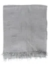Kangra Cashmere Gray Square Stole In Grey