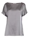 Kangra Cashmere Gray Viscose Blouse In Grey