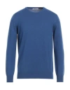Kangra Man Sweater Blue Size 40 Wool, Silk, Cashmere