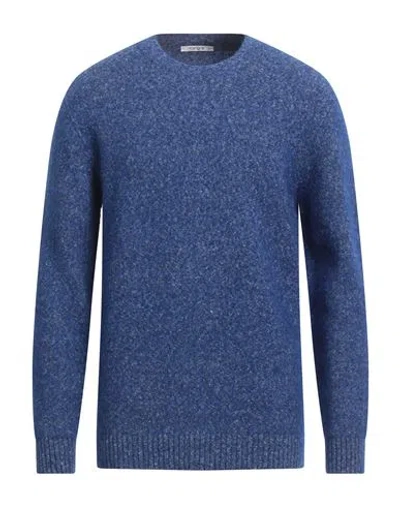 Kangra Man Sweater Blue Size 46 Alpaca Wool, Cotton, Polyamide, Wool, Elastane