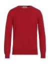 Kangra Man Sweater Brick Red Size 46 Wool, Silk, Cashmere