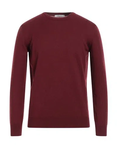 Kangra Man Sweater Burgundy Size 40 Cashmere In Red