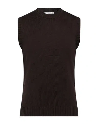 Kangra Cashmere Kangra Man Sweater Dark Brown Size 36 Merino Wool In Dark Brown