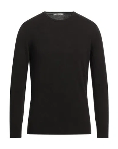 Kangra Man Sweater Dark Brown Size 46 Wool, Silk, Cashmere