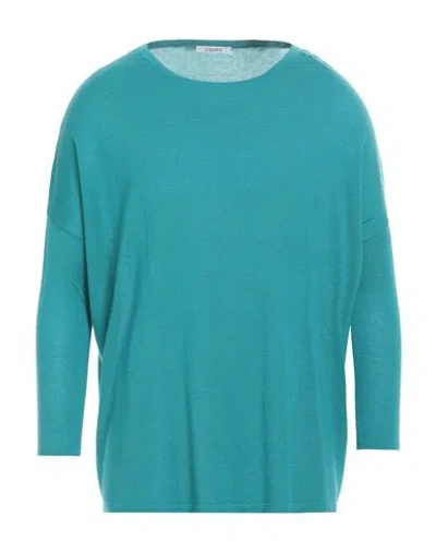 Kangra Man Sweater Deep Jade Size M Silk, Cashmere In Green