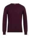 Kangra Cashmere Kangra Man Sweater Deep Purple Size 40 Merino Wool