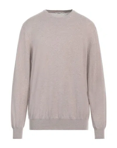 Kangra Cashmere Kangra Man Sweater Taupe Size 44 Wool, Silk, Cashmere In Grey