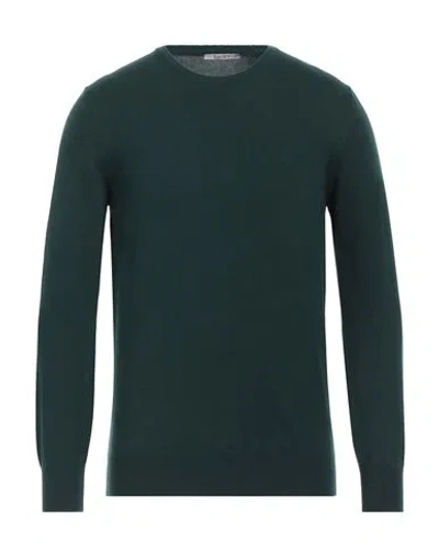 Kangra Man Sweater Emerald Green Size 44 Wool, Silk, Cashmere