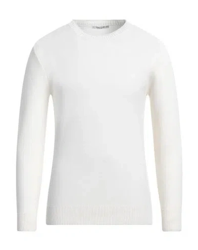 Kangra Man Sweater Ivory Size 44 Merino Wool In White