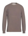 Kangra Man Sweater Khaki Size 40 Cotton In Beige