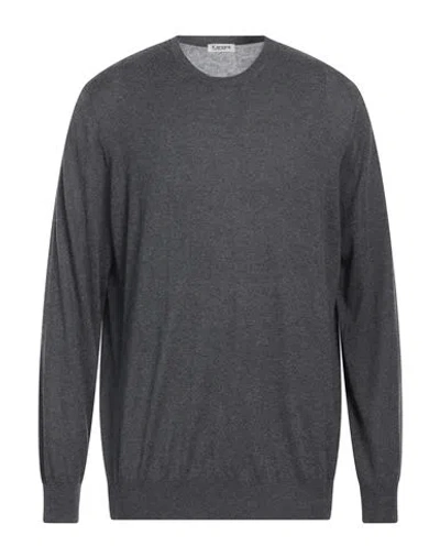 Kangra Man Sweater Lead Size 46 Silk, Cashmere In Gray