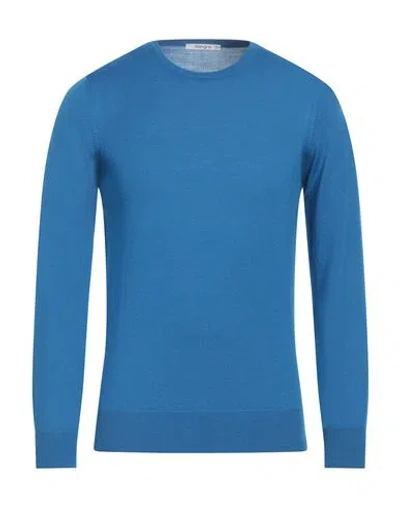Kangra Man Sweater Light Blue Size 36 Merino Wool