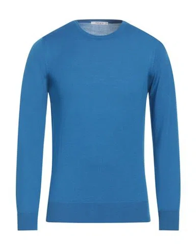 Kangra Cashmere Kangra Man Sweater Light Blue Size 36 Merino Wool