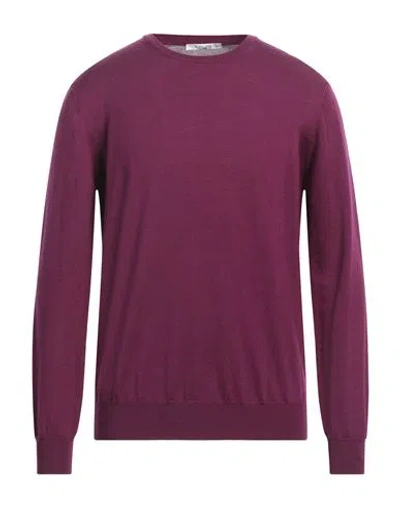 Kangra Man Sweater Mauve Size 44 Wool In Purple