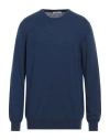 Kangra Cashmere Kangra Man Sweater Azure Size 48 Cotton In Blue